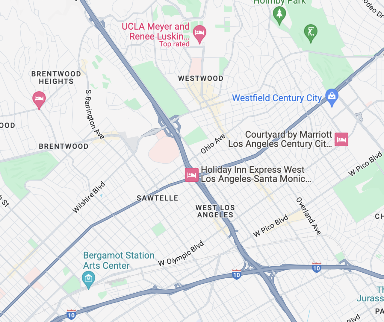 Map to Mobile Physical Therapy and Wellness in Los Angeles, CA